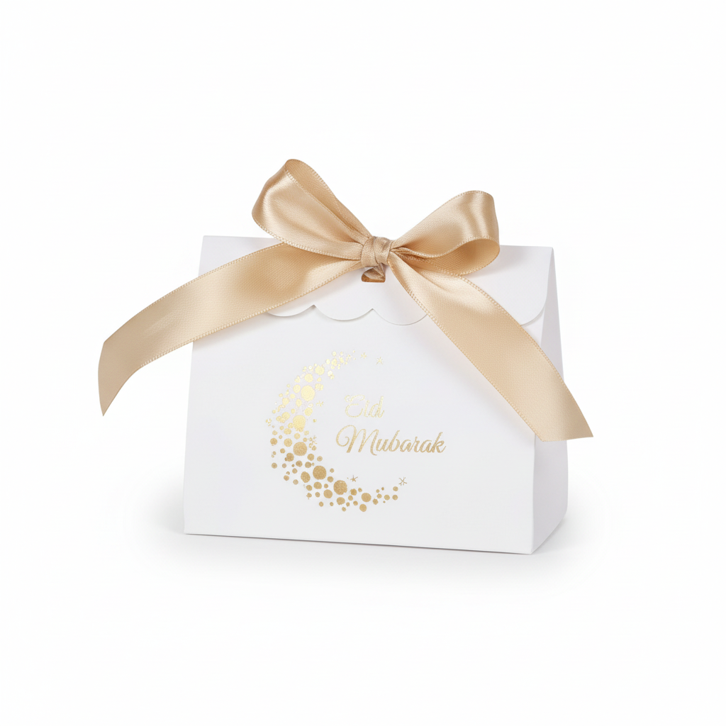 Eid Mubarak halal snoepzakjes met gouden lint